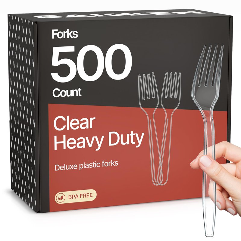 Heavy Duty Disposable Cutlery Set - 500 Pieces, BPA-Free Utensils