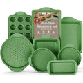 Nonstick Green Marble Baking Pan Set - 8-Piece Bakeware Set
