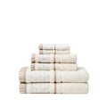 Cotton Bath Hand Towel Set - 6 Pieces, Heavyweight 600 GSM, Creme