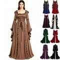 Medieval Renaissance Gown for Women Halloween Costume - Black, Large