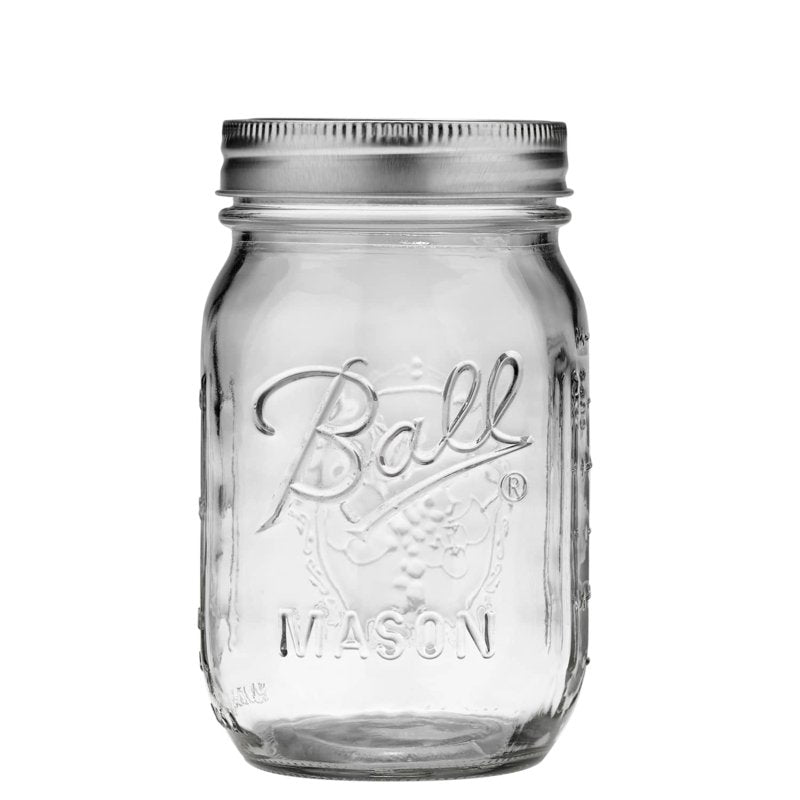 Pint Mason Jar 16 Oz - Regular Mouth - Single