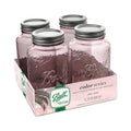 32 oz Vintage Rose Mason Jars - 4-Pack Quart Canning Jars