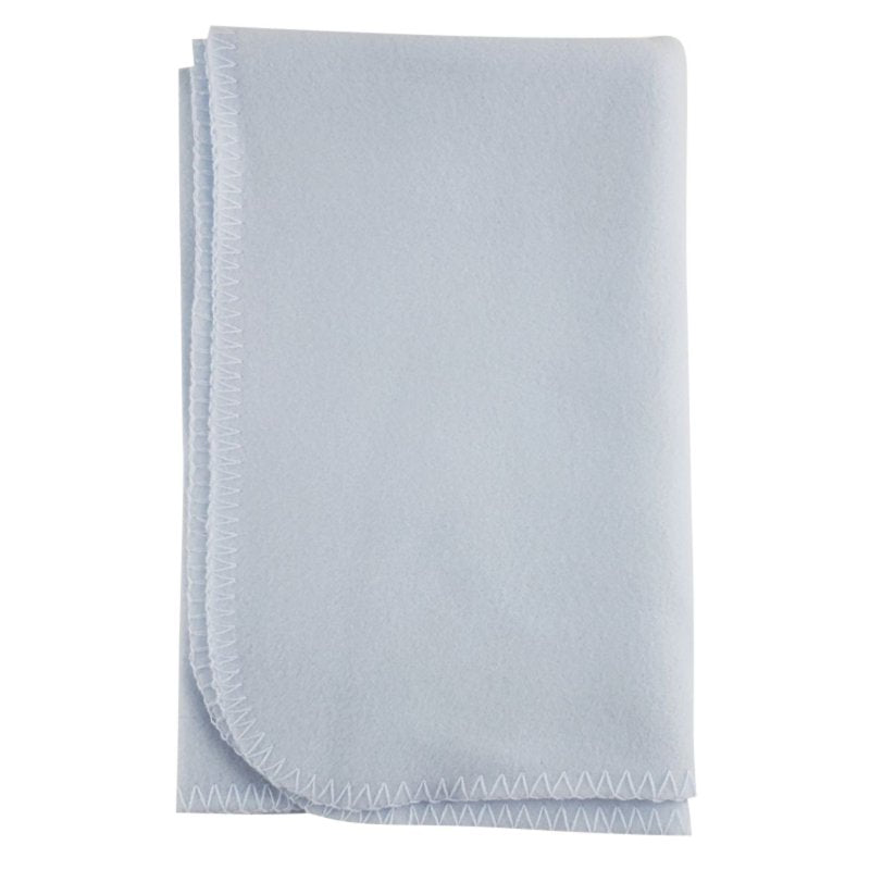 Baby Blue Fleece Blanket for Baby Boys - Soft Cotton Pastel Swaddle Wrap - 30x40