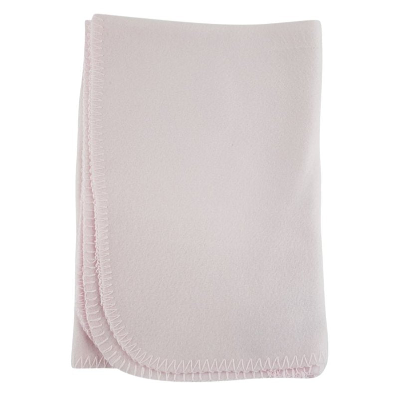 Pink Baby Fleece Blanket - Soft Pastel Cotton Flannel for Newborns & Infants