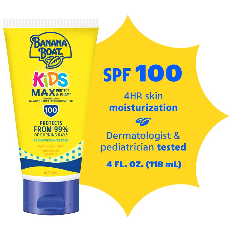 Kids Sunscreen Lotion SPF 100 - Broad Spectrum Protection, 4 fl oz