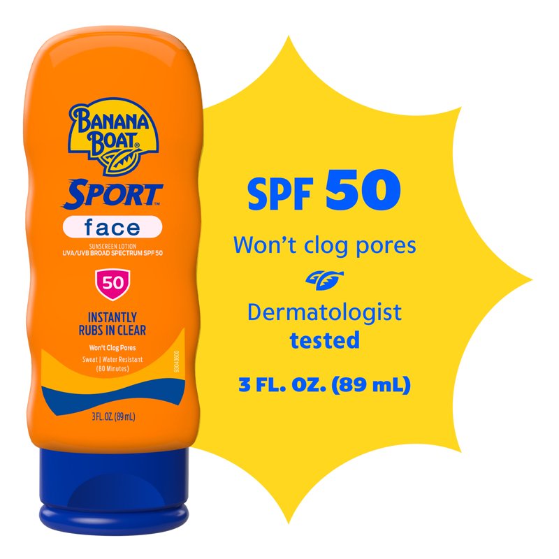 Sport Face Sunscreen Lotion SPF 50 - Travel Size, 3 Fl Oz