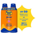 Sport Sunscreen Spray Twin Pack, SPF 50, 12 fl oz Total