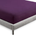 Split King Bed Sheets 2-Pack Ultra-Soft Microfiber Fitted Sheets - Plum - Bare Home