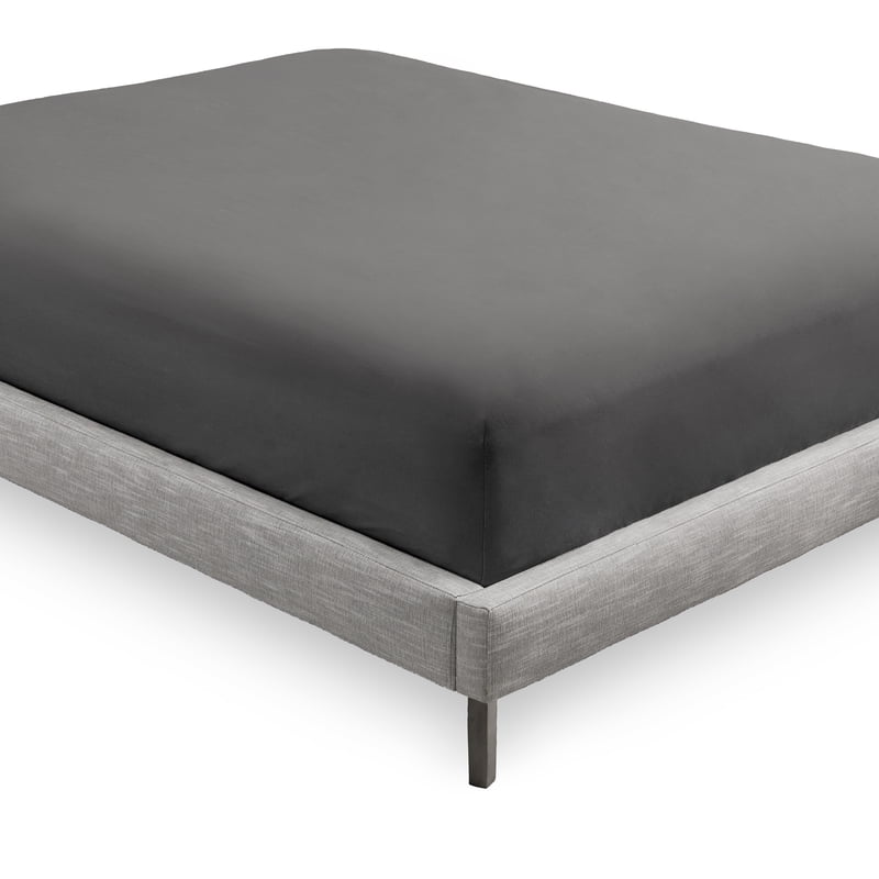 Twin Fitted Bed Sheets - Ultra-Soft Microfiber, Deep Pocket, Gray, 2-Pack