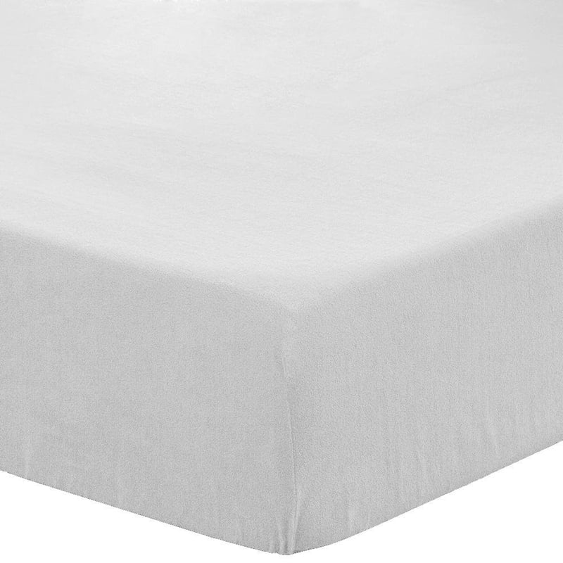 Bare Home Fleece Fitted Sheet - 5 Pack Twin XL Split King White Plush Polar Fleece