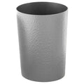 10 Liter Hammered Textured Plastic Trash Can - Silver