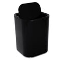 Acrylic Bathroom Trash Can - 2.1 Gallon Capacity - Black