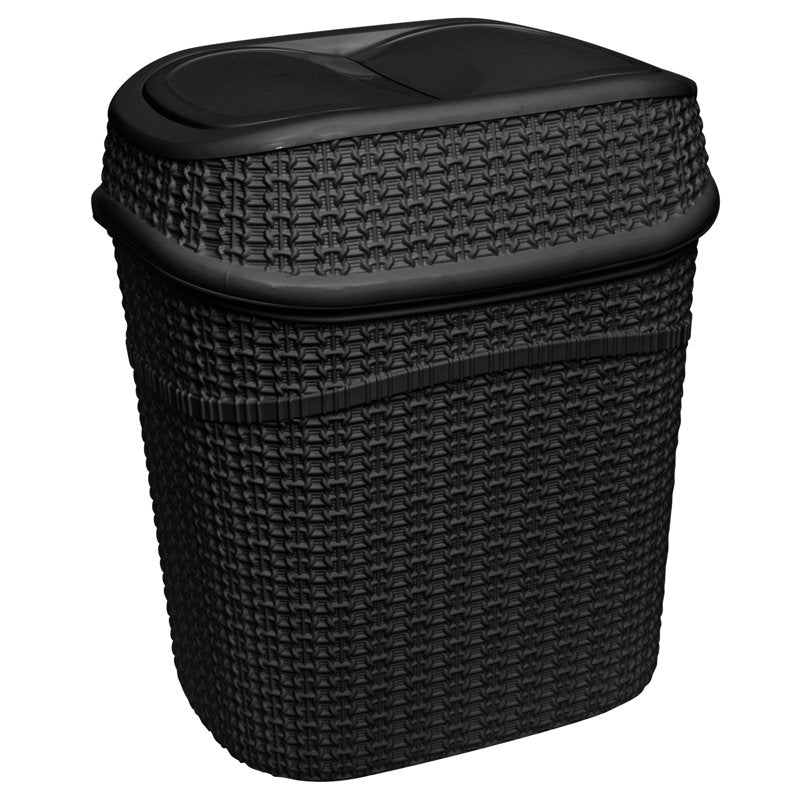 Sailor Knot Swing Top Trash Can - 2.5 Gallon - Matte Black