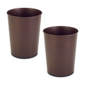 Iron Bathroom Trash Can - 2 Pack, Oil-Stained Bronze
