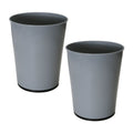 Iron Trash Can 2 Pack - Grey Bathroom Wastebasket