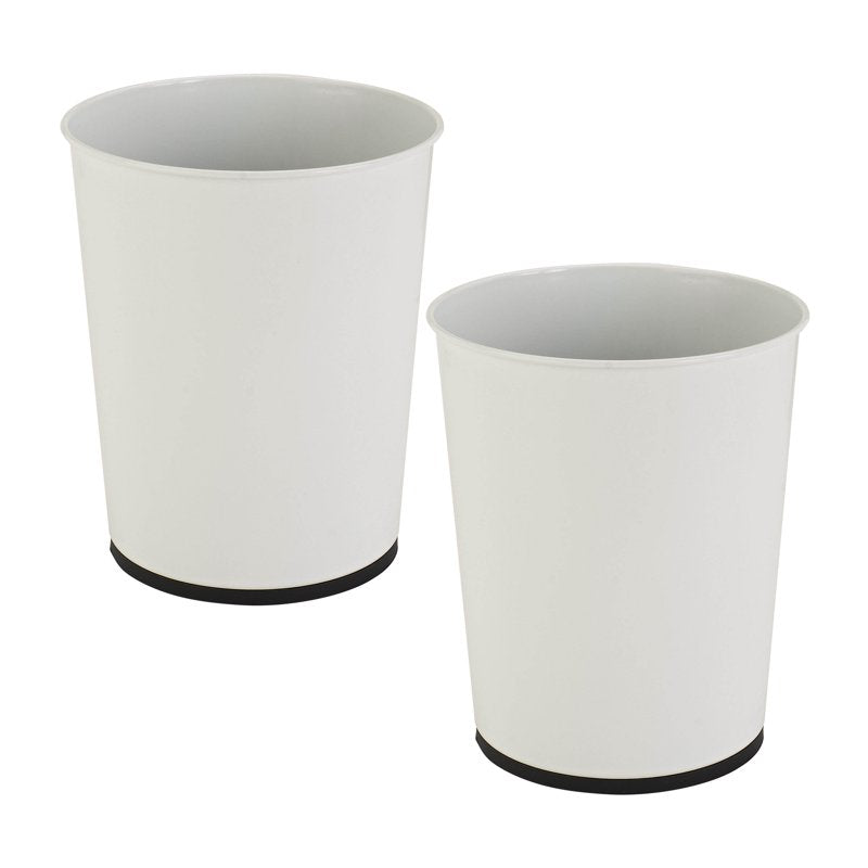 Stainless Steel Bathroom Trash Can - 2 Pack, White