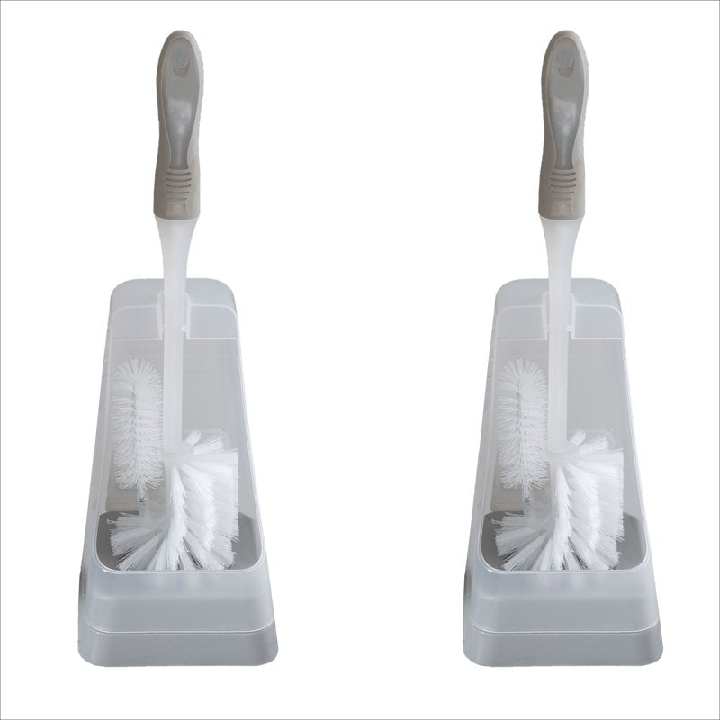Bath Bliss 2 Pack Toilet Bowl Brush and Stand Set - Bathroom Cleaning