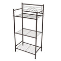 Tiered Iron Bathroom Shelf in Oil Rubbed Bronze - 3 Shelves, Freestanding