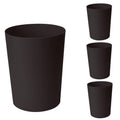 10 Liter Hammered Textured Plastic Bathroom Wastebasket - Black