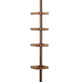 Corner Shower Caddy Organizer Tension Pole in Bronze - 4 Shelves, No Tools
