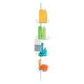 White 4-Tier Wire Corner Shower Caddy - No Tools, Rust-Resistant Bathroom Organizer