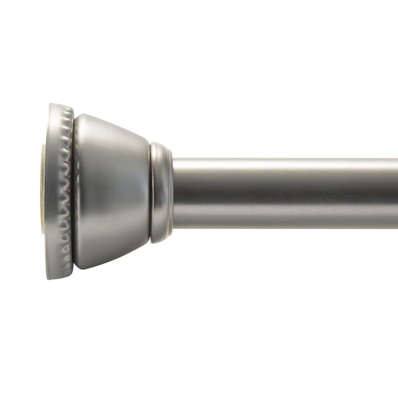 Satin Nickel Shower Curtain Tension Rod - Adjustable 42-72 Inches, Rust-Resistant