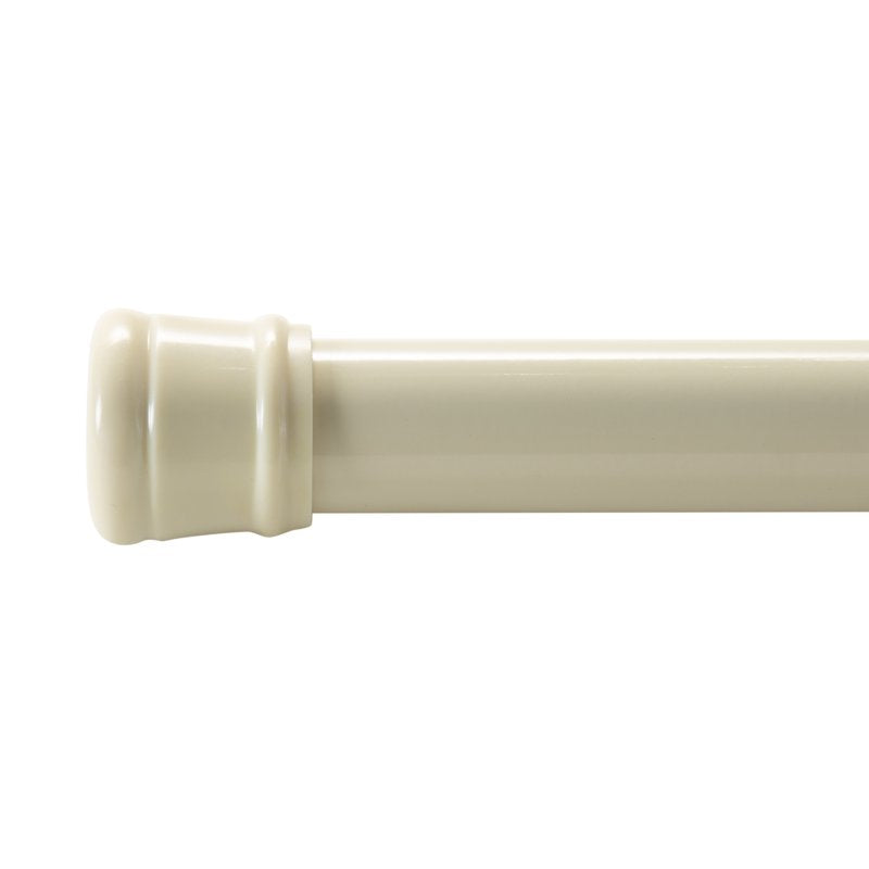 Beige 42-72 Inch Shower Curtain Tension Rod - Rust-Resistant Bathroom Accessory