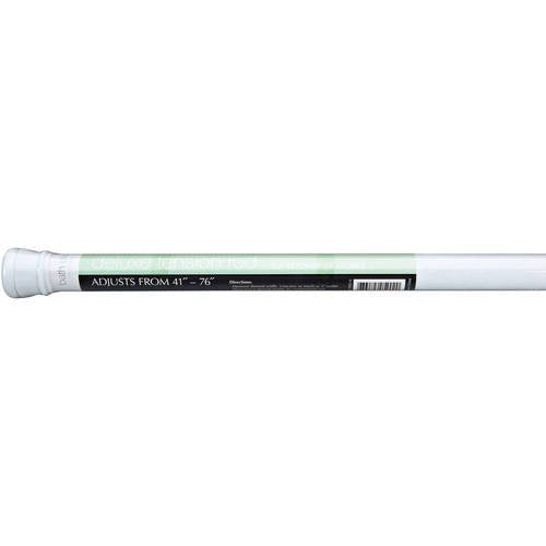 White Tension Shower Rod 42-72 Inches - Easy Install Bathroom Curtain Rod