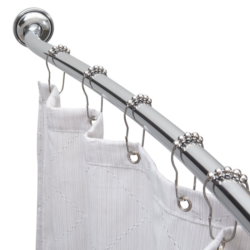 Adjustable Curved Shower Curtain Rod - Chrome Finish, 44 to 72 Inches