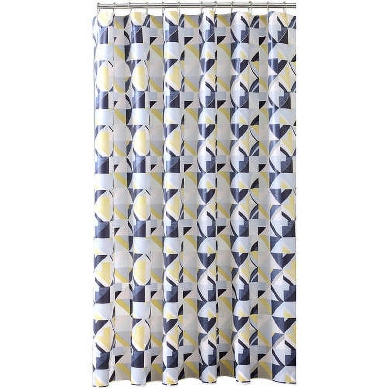 Multicolor Geometric Design Shower Curtain 70x72 Inches Eco-Friendly PEVA