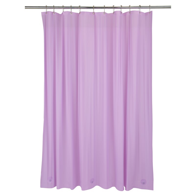 Premium PVC Shower Curtain Liner 70x72 Inches Mildew-Resistant Lilac Bathroom Accessory