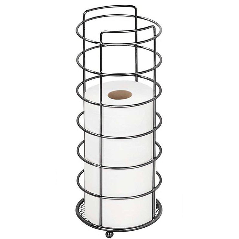 Freestanding Toilet Paper Holder with 3-Roll Capacity - Black Onyx Bathroom Accessory