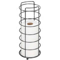 Freestanding Toilet Paper Holder with 3-Roll Capacity - Black Onyx Bathroom Accessory