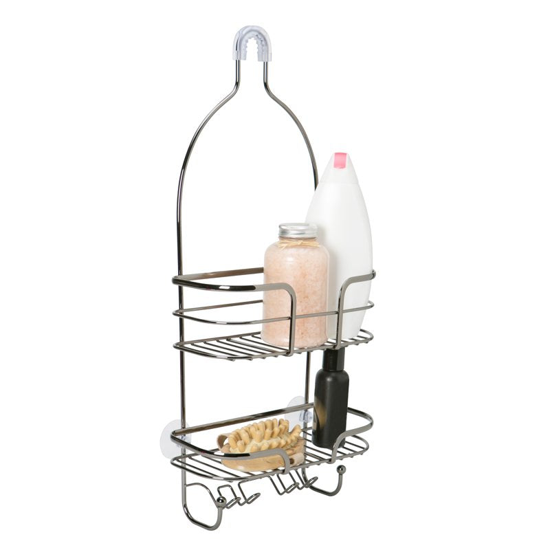 Bath Bliss Holland Shower Caddy - Onyx Rust-Resistant Overhead Organizer