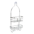 Bath Bliss Holland Steel Shower Caddy Chrome - Over Shower Head Organizer with Hooks