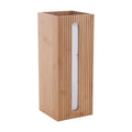 Bath Bliss Square Bamboo Toilet Paper Reserve - Off-White, Holds 3 Rolls