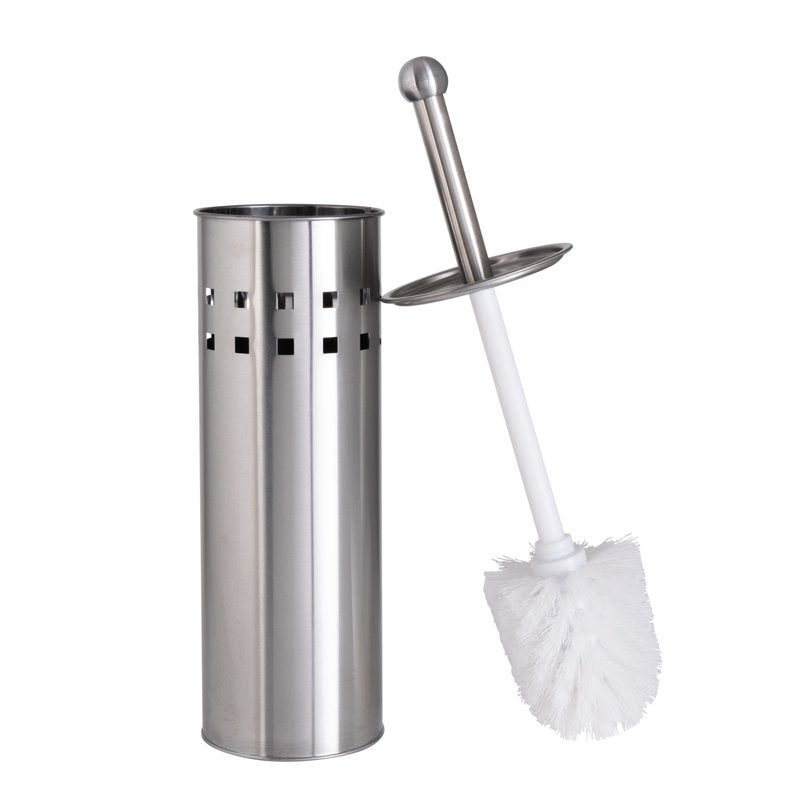 Toilet Brush & Holder Set - Stainless Steel with Air Vents - Variation 1