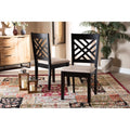 Caron Modern Upholstered Dining Chair Set - Sand Brown
