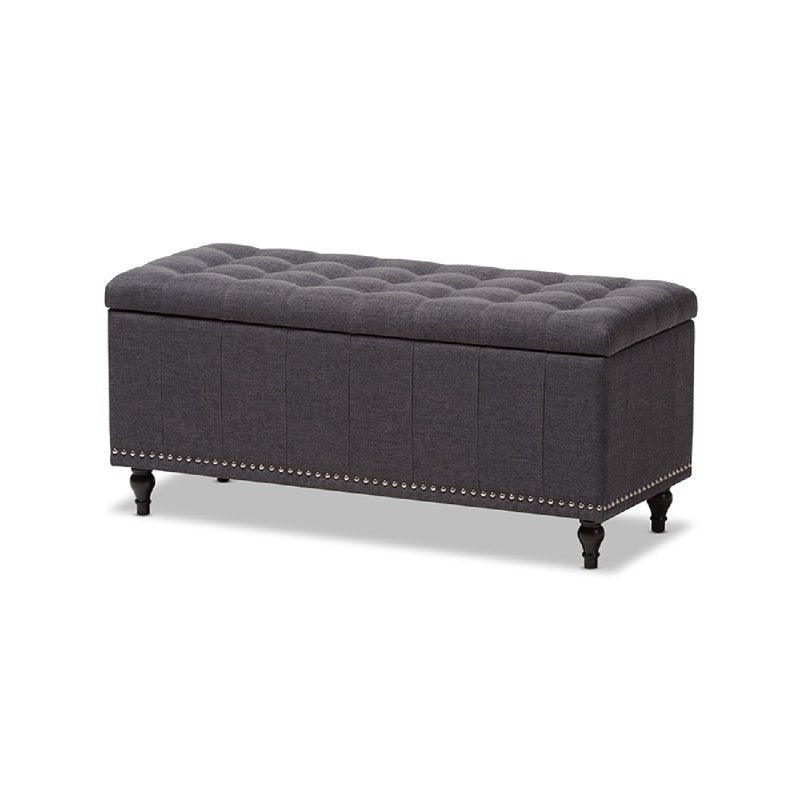 Modern Classic Upholstered Storage Ottoman Bench - Multiple Colors