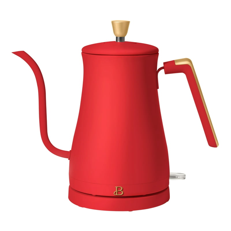Electric Gooseneck Kettle 1L - 1200W, Tomato Red