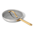 10" Hybrid Tri-Ply Stainless Steel Fry Pan with Ceramic Nonstick Lid