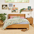 King Botanical Cotton Comforter Set - Sage Green Reversible Bed Bedding