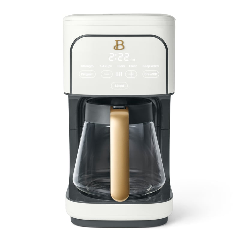 12-Cup Programmable Coffee Maker with 24-Hour Timer - White Icing