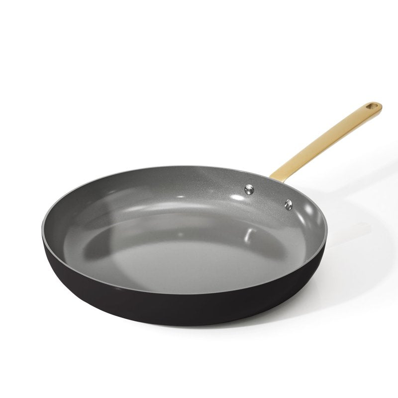 12-Inch Fry Pan with EverGood Ceramic Nonstick Coating - Black Sesame