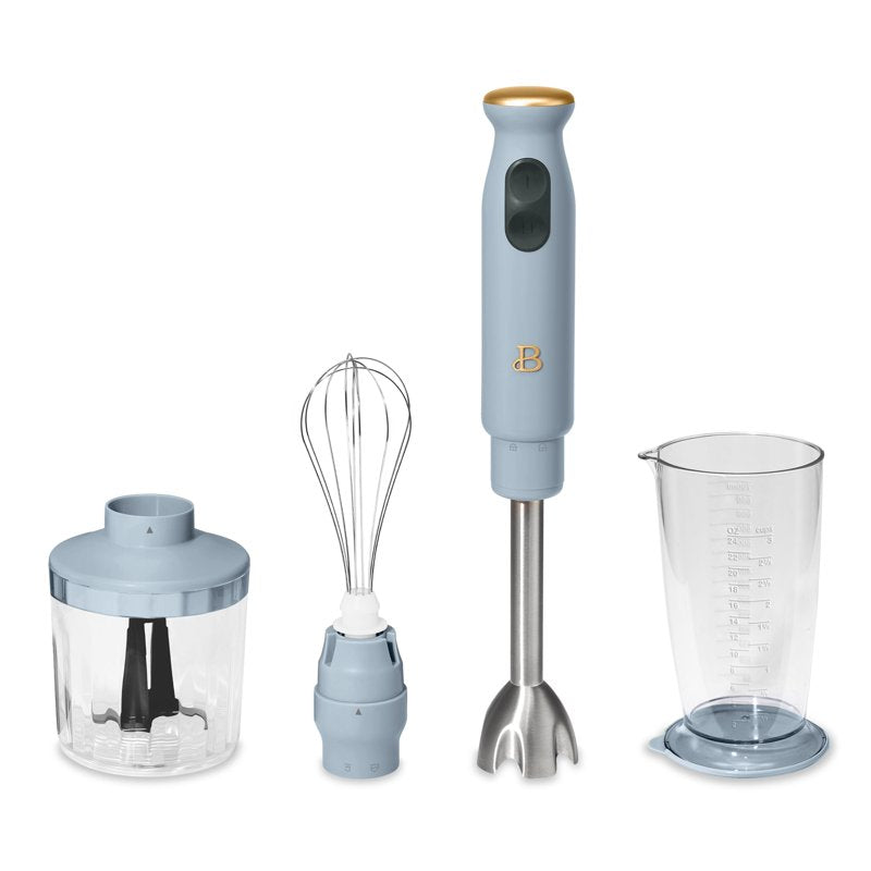 2-Speed Immersion Blender with Chopper & Measuring Cup - Cornflower Blue