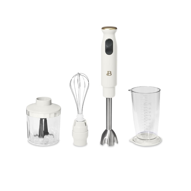 2-Speed Immersion Blender with Chopper & Measuring Cup - White Icing