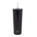 24oz Stainless Steel No Drippy Sippy Tumbler with Straw - Black
