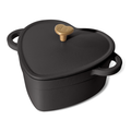 2QT Cast Iron Heart Dutch Oven - Black Sesame