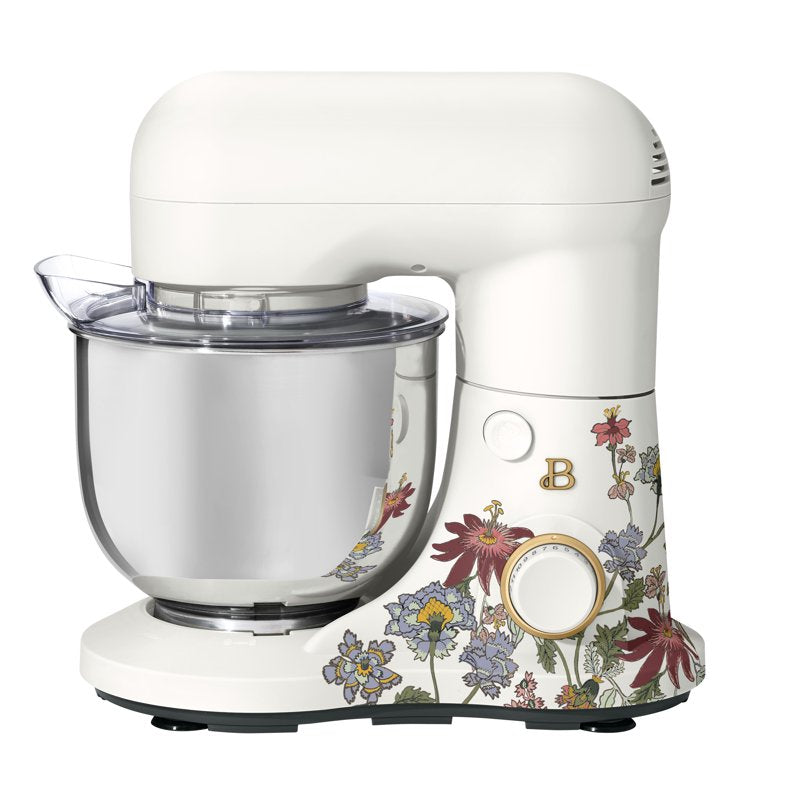 3.5 Qt Stand Mixer with Flat Beater, Dough Hook, Whisk - Wildflower White Icing