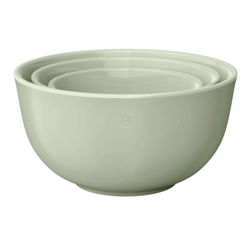 3-Piece Stoneware Nesting Mixing Bowl Set - Sage Green